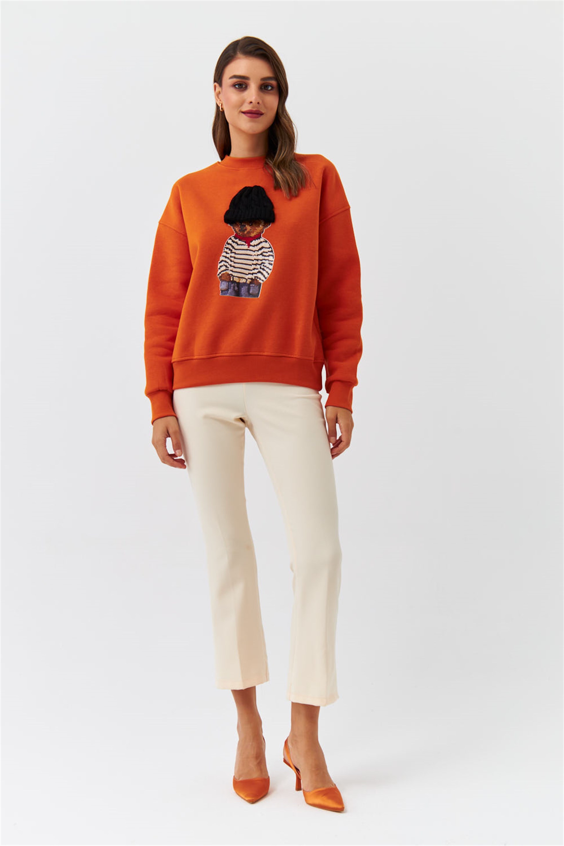 H&M sweatshirt Rabatt 88 % DAMEN Pullovers & Sweatshirts Sweatshirt Stricken Rot S 