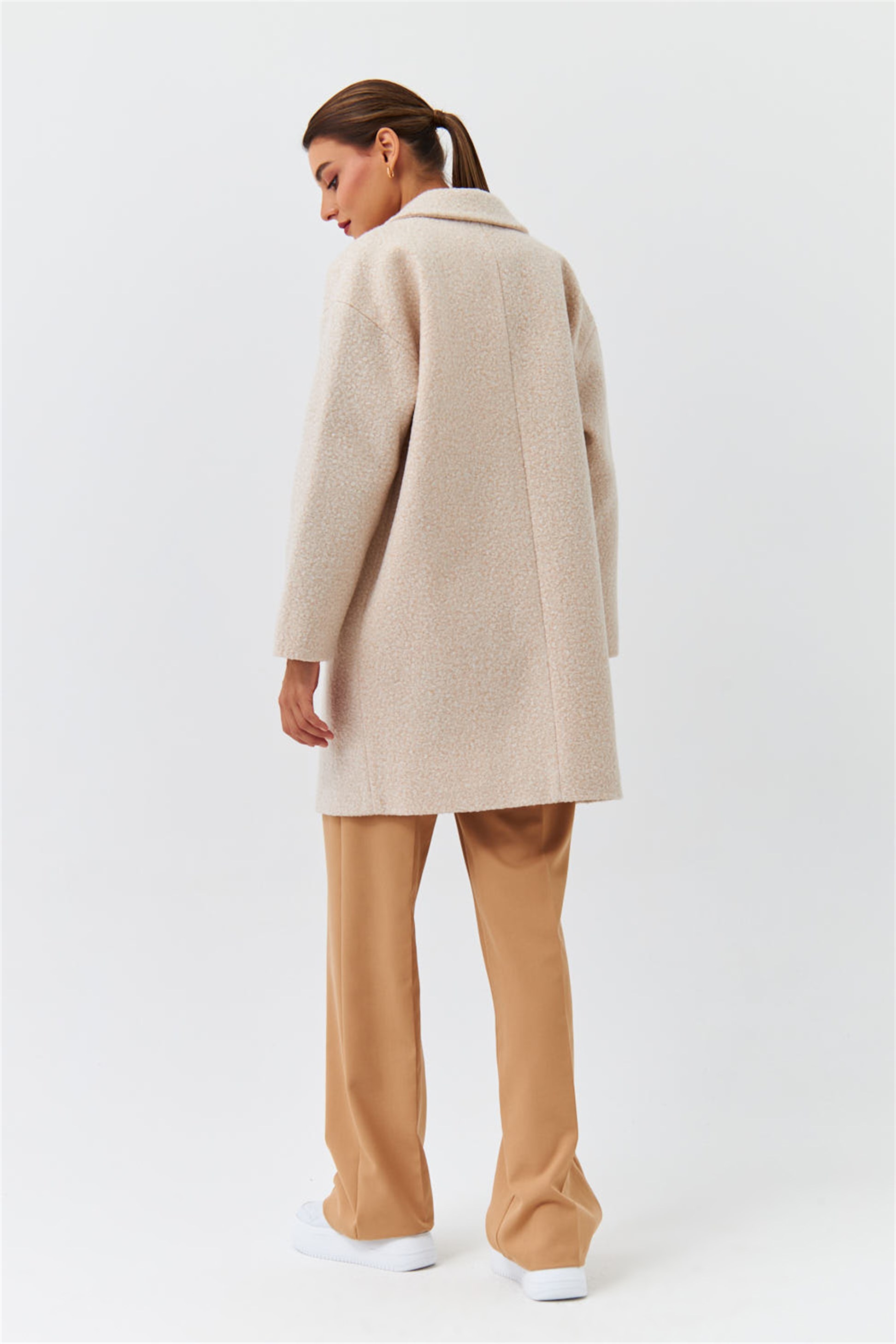 WOMEN FASHION Coats Shearling Beige 46                  EU discount 64% NoName Long coat 