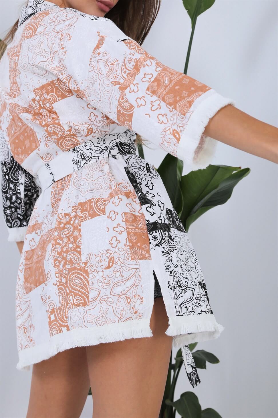 Desenli Kimono | Tuba Butik