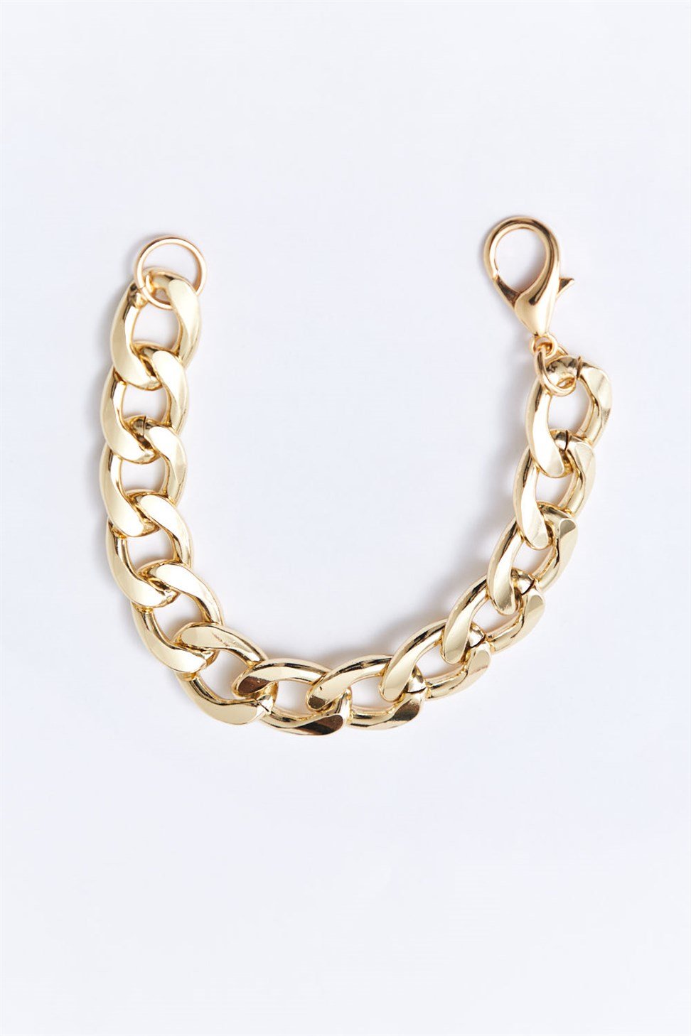 Wide Chain Gold Womens Bracelet