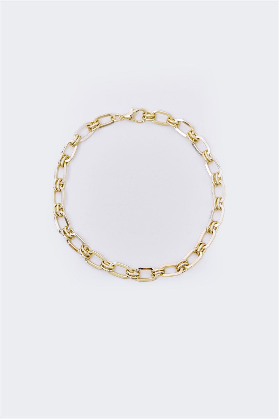 Oval Chain Gold Womens Necklace