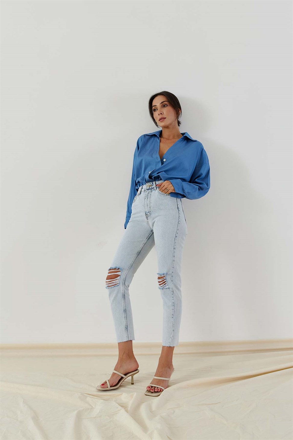 WOMEN FASHION Jeans Embroidery Navy Blue 42                  EU discount 89% Fórmula Joven shorts jeans 